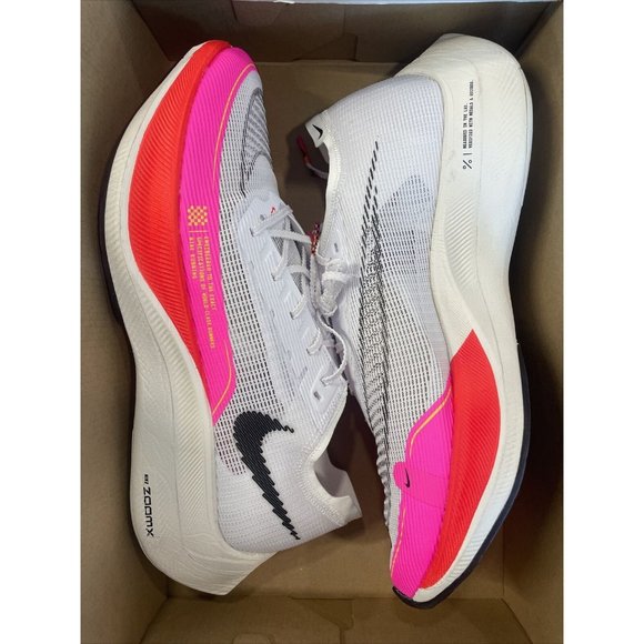 Nike Shoes | Nike ZoomX Vaporfly NEXT% 2 Rawdacious White Pink Men's Size 12 DJ5457-100 New | Color: Pink/White | Size: 12 | Mpendergraft1's Closet
